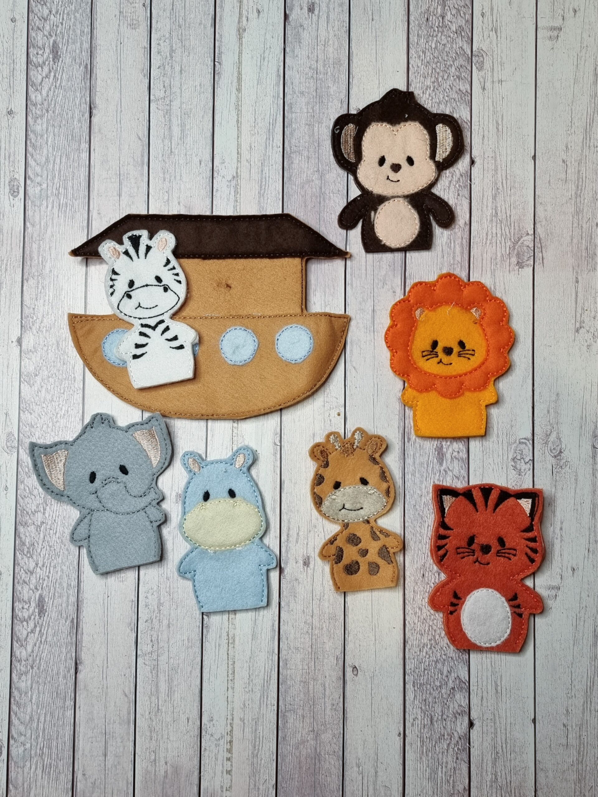 animals finger puppets in pannolenci fatto a mano