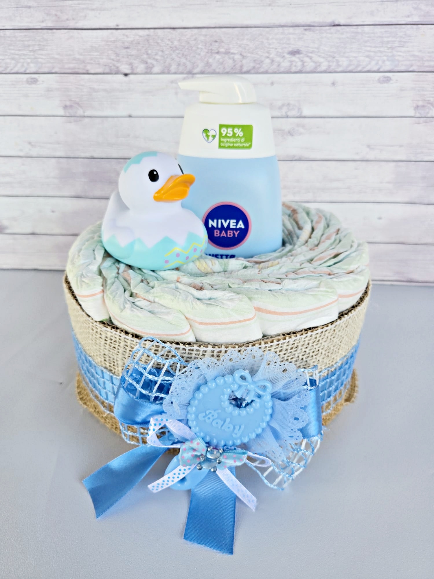 torte pannolini Vicenza Italia composizioni originali idee regalo nascita fatto a mano personalizzato bambino bambina bimbi bimbe silvia mogentale