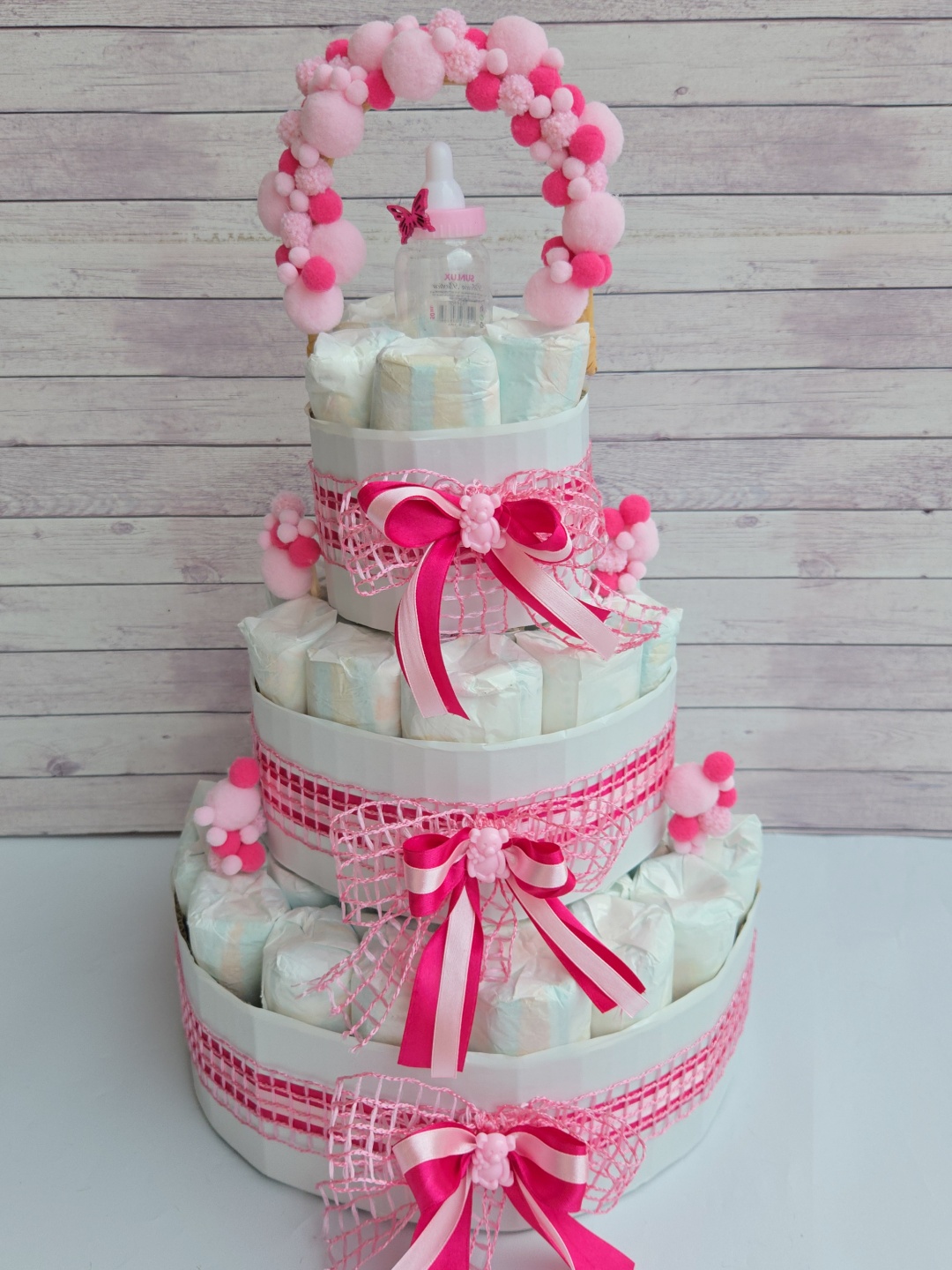 torte pannolini Vicenza Italia composizioni originali idee regalo nascita fatto a mano personalizzato bambino bambina bimbi bimbe silvia mogentale