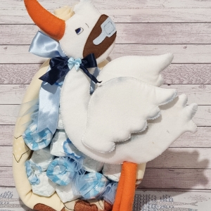 cicogna in pannolenci torte di pannolini vicenza bimbi e bimbe silvia mogentale