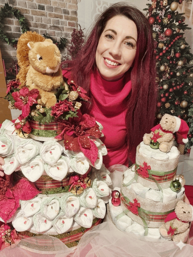 composizioni pannolini tema natalizio bimbi e bimbe vicenza idee regalo nascita neonato